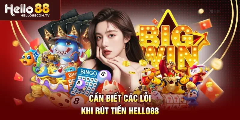 Cần biết các lỗi khi rút tiền Hello88