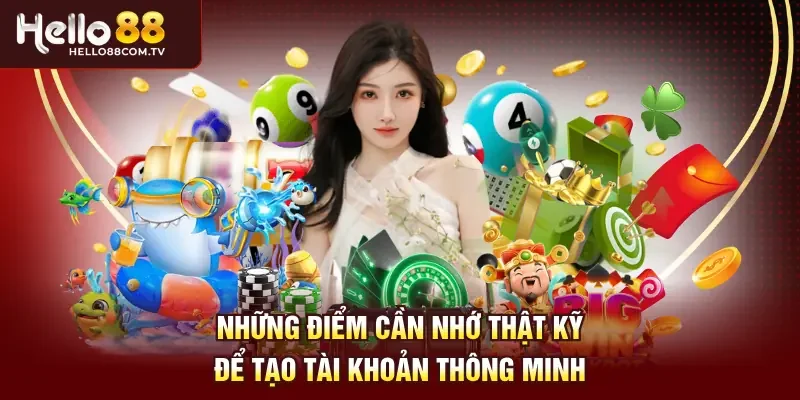 Những điểm cần nhớ thật kỹ để tạo tài khoản thông minh